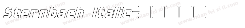Sternbach Italic字体转换